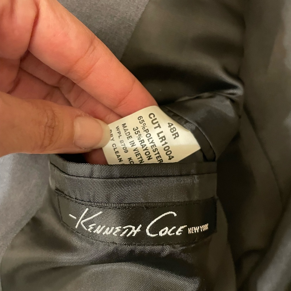Kenneth Cole Classic Gray Men's Blazer - Picture 2 of 2